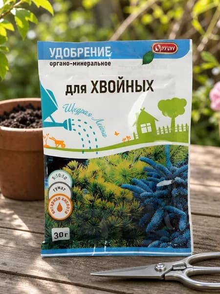 Удобрение Ортон Тукосмесь для хвойных культур, органоминеральное, гранулы, 30 г