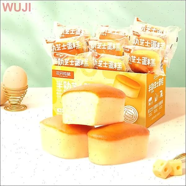 Сладкий и нежный, вкусный чизкейк 400 г (около 12 штук) Питательный завтрак для всей семьи, перекус в полночь, ежедневное развлечение, чтобы удовлетворить ваши аппетиты.