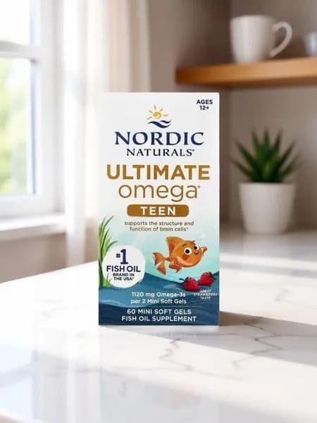 Nordic Naturals, Teen, Ultimate Omega 2X, омега для подростков от 12 лет, со вкусом клубники, 60 миникапсул