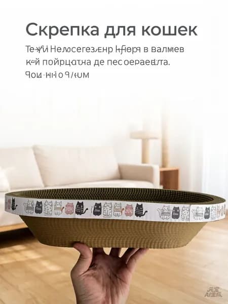Эксклюзивная лежанка и когтеточка из картона