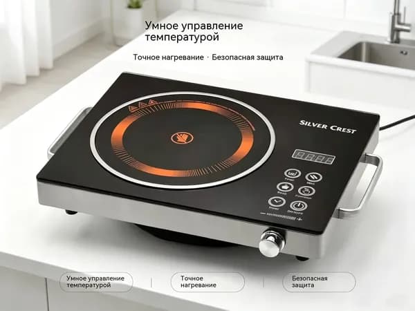 LXF Инфракрасная настольная плита 26031813, черный