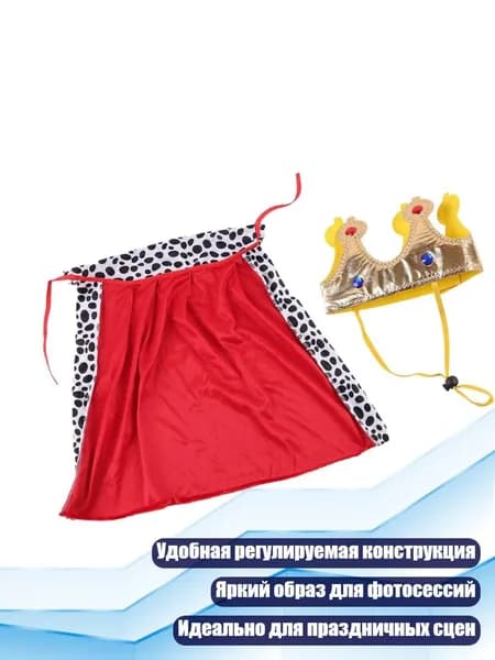 Наряд для собаки с накидкой и головным убором для фото, - S