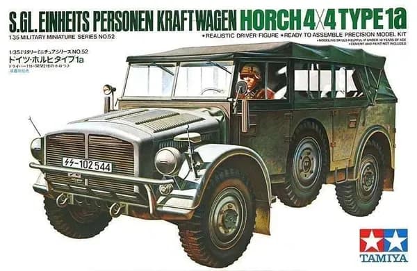 Tamiya 35052 1/35 S.Gl. Einheits Personen Kraft-Wagen Horch 4x4 Type 1a Модель сборки грузовых автомобилей