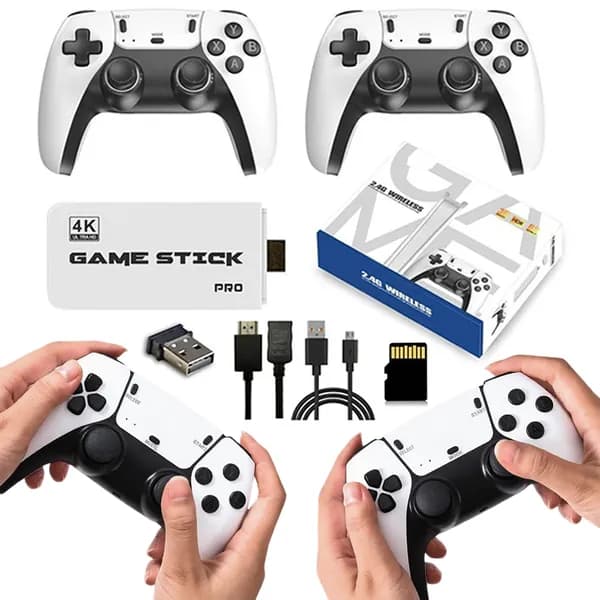 Игровая приставка M15 с HDMI-выходом 4K и двумя беспроводными геймпадами