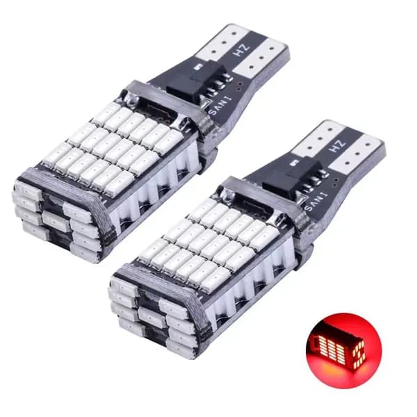 Лампа автомобильная T15, 2 шт. арт. T15 W16W Red