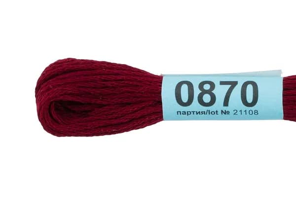 Мулине Gamma 0870 тёмно-бордовый 1 моток