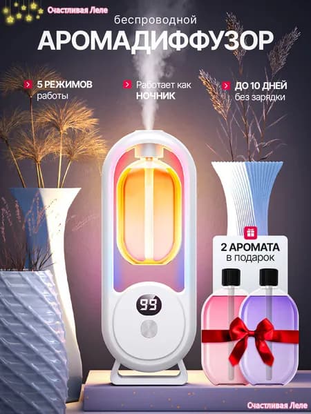 Аромадиффузор ультразвуковой mzm-20260618000928725, белый