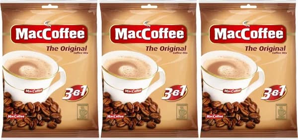 Кофейный напиток MacCoffee 3 в 1 растворимый 20 г 10 шт, комплект: 3 упаковки по 200 г