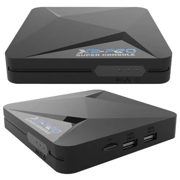 Игровая приставка X2 PRO с трёхсистемной прошивкой Android 9.0 / CoreELEC / EmuELEC и объёмом памяти 128 ГБ