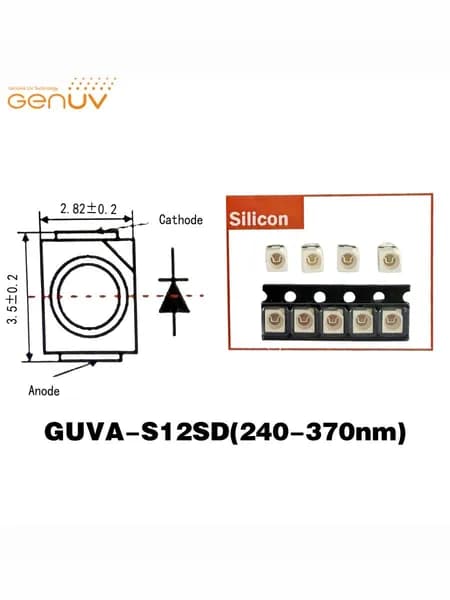 Датчик солнечного ультрафиолетового излучения GUVA-S12SD фотодиод GenUV Genicom 230-370 нм оптический датчик