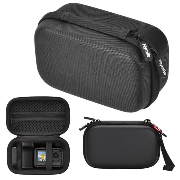 Чехол для экшн-камер DJI Action 6/5/4 с Bluetooth-пультом, черный, из ПУ и ЭВА