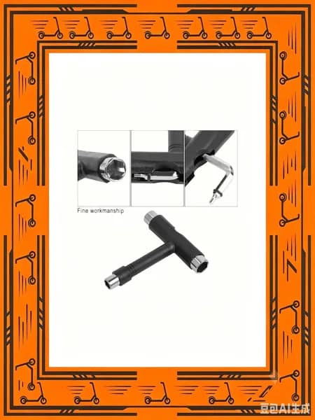 AAD0579519003 Multitool ключ, 10 см, цвет: оранж, бел, черн, сталь, 11*10 см, набор для skateboard
