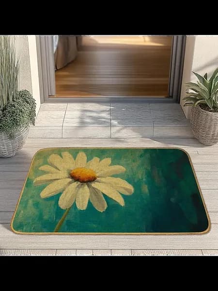 Фланелевый придверный коврик 50×80 см, мягкий, впитывающий