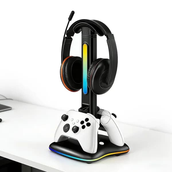 Зарядная станция для контроллеров Xbox One с RGB-подсветкой и держателем для наушников