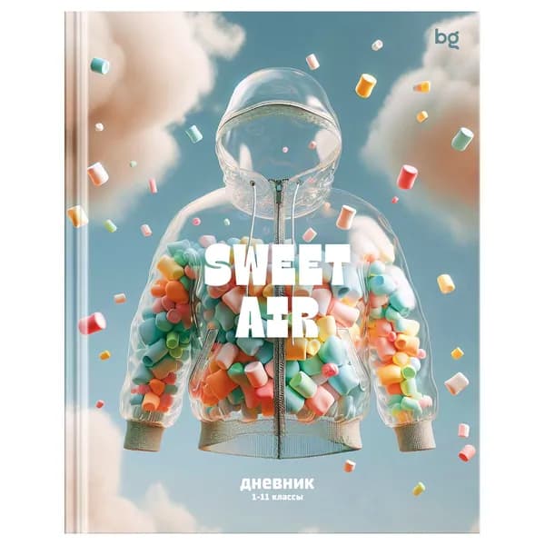 Дневник школьный, 1-11 кл. 48л.(твердый) soft-touch ламинация BG "Sweet air" (Д5т48_лс 64735)