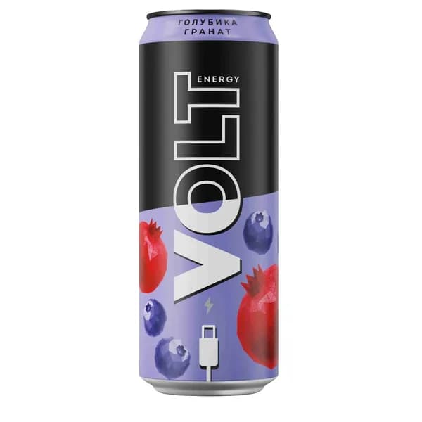 Энергетический напиток Volt Energy со вкусом Голубики и Граната, 0,45 л