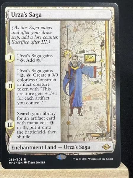 Уникальные карты MTG: Urza's Saga, Vampiric Tutor, Verdant Catacombs Extended Art, Box Topper + Защитный чехол!