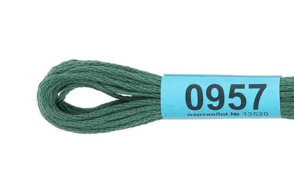 Мулине Gamma 0957 серо-зеленый 1 моток