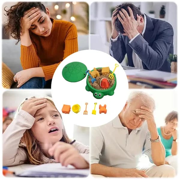 Игровой набор Черепашка для песка, 3D-печать, зелёный, с инструментами