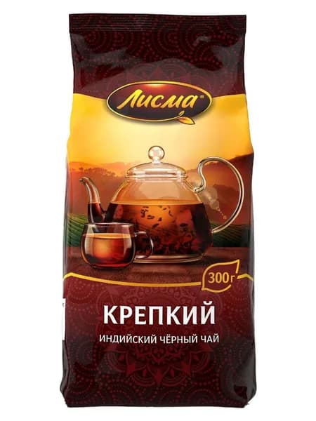 Чай листовой чёрный Лисма Крепкий, 300г