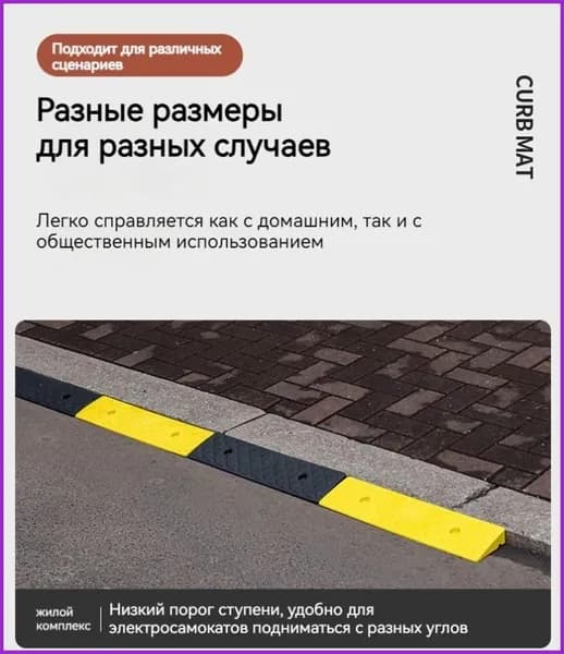 Бордюрный пандус,Съезд с бордюра,50*13*3