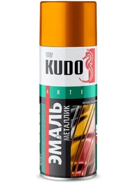 KUDO Аэрозольная краска, Акриловая, Полуглянцевое покрытие, 0.52 л, медь