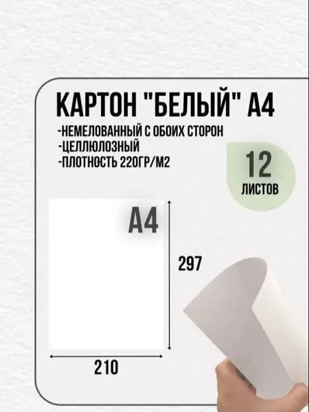 Картон, количество листов: 12