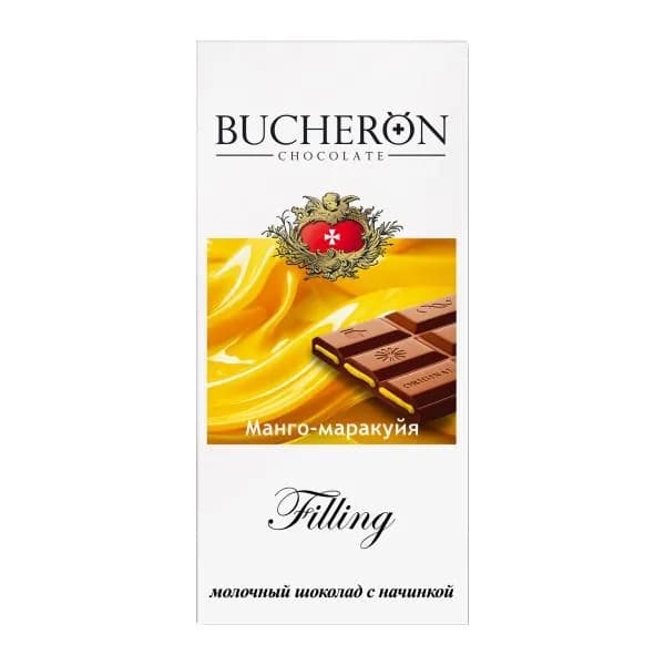 Шоколад Bucheron Filling молочный с начинкой манго-маракуя 85г