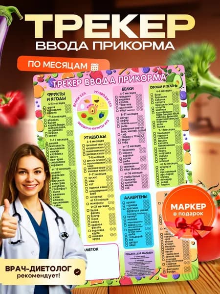 Трекер ввода прикорма планинг по месяцам А4
