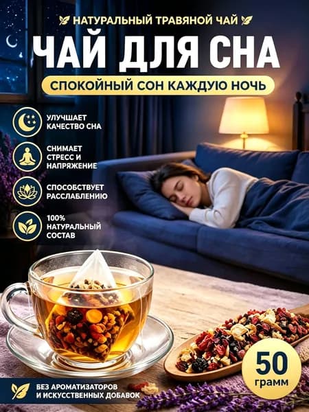 Чай успокаивающий, антистресс, успокоительный, расслабляющий / чай для сна с Лили и пория