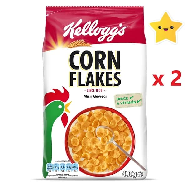 Завтрак сухой Kellogg's Corn Flakes 2 X 400г