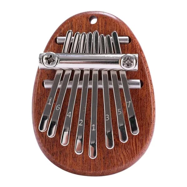 8 Keys Finger Harp Mini Kalimba Деревянный большой палец Фортепианный музыкальный инструмент (капельки воды)