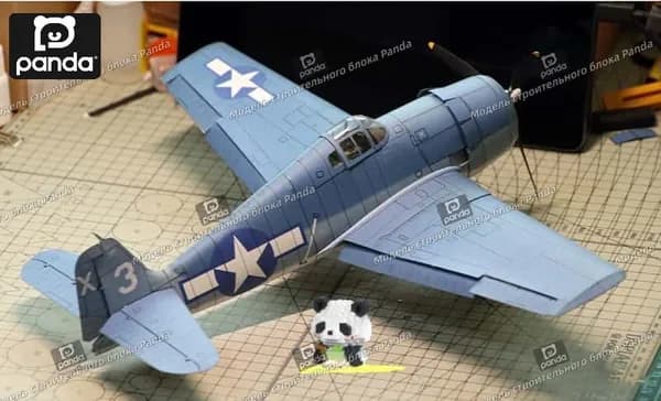 1:32 Бумажная модель истребителя F6F-3 "Хеллкэт" ручной работы из бумаги