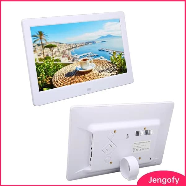 HD цифровая фоторамка, пульт дистанционного управления, для удобного использования и развлечений Белый британский стандарт