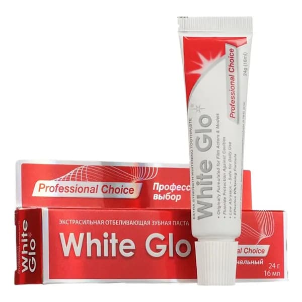 Зубная паста White Glo Профессиональный выбор отбеливающая 24 г