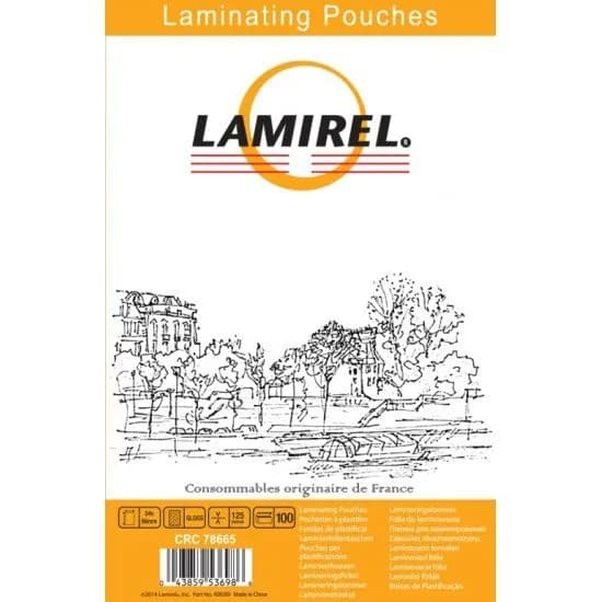 Пленка для ламинирования Fellowes 125мкм (100шт) глянцевая 54x86мм Lamirel (LA-78665)