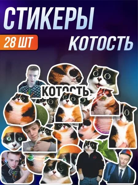 Стикерпак наклейки на телефон мем Мелстрой котость