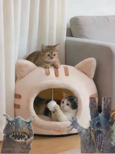 Домик для кошки прочный с подстилкой35*35*30cm