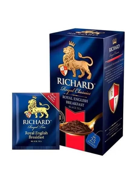 Чай черный RICHARD ENLISH BREAKFAST 25 Х 2 Г.