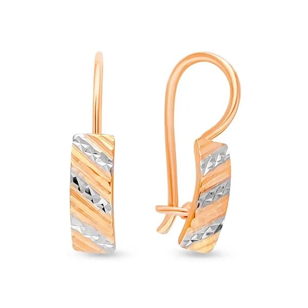 Серьги детские из красного золота 375 пробы 585GOLD