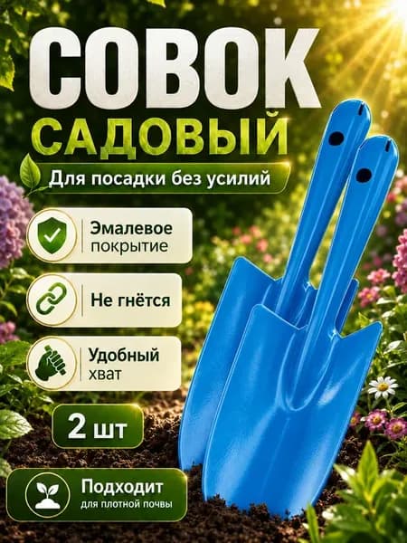 Совок садовый металлический