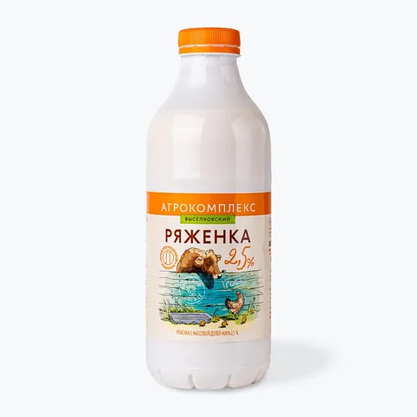 Ряженка 2,5%, 900 г, Агрокомплекс