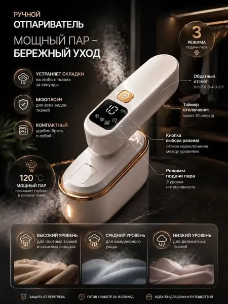 PRO-8 Отпариватель для одежды ручной мощный 3200 вт