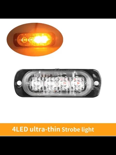 4 LED ультратонкий стробоскоп, желтый