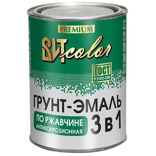 Грунт-эмаль по ржавчине 3в1 вит color красн 0.8кг