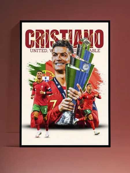 Стильный постер Cristiano Ronaldo Криштиану Роналду без рамы (29,7х42см)