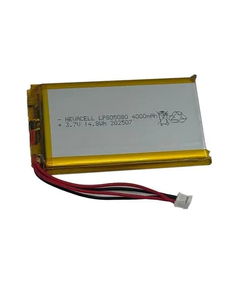 Аккумулятор NevaCell Li-pol (Литий-полимерный) 805080 c разъемом PHR4, 4000 мАч, 1 штука
