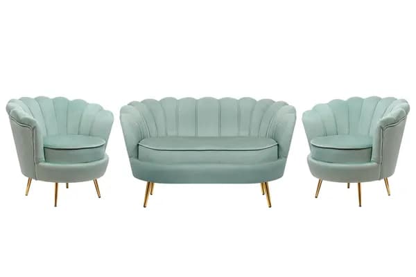 Комплект кресел и двухместного дивана дивана ракушка Pearl Double Green