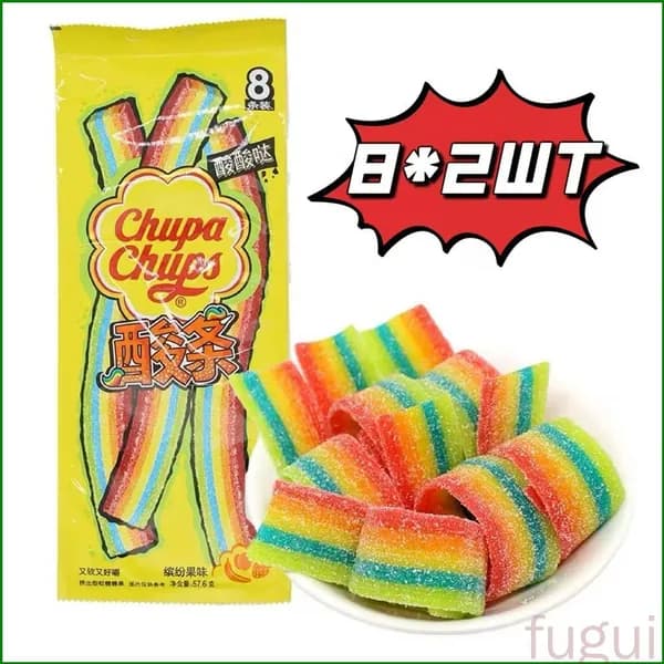 Эксклюзивный мармелад Chupa Chups Страйпс, 2 штук по 57,6 г