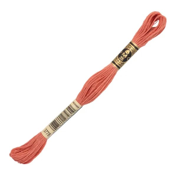 Мулине ДМС нитки для вышивания DMC, 8 м, 1 шт, цвет 3778